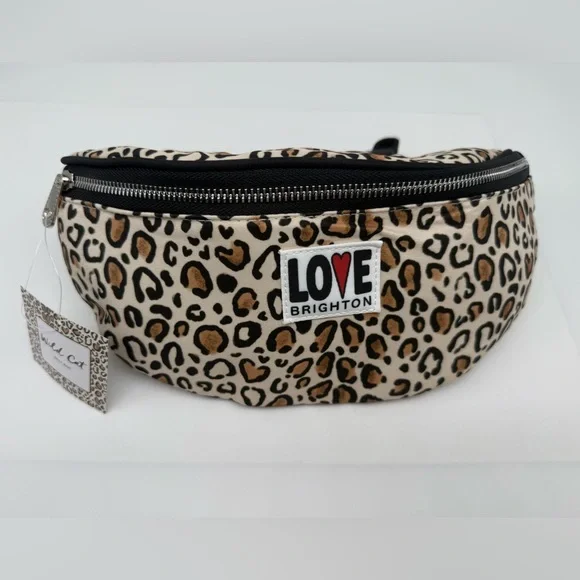 Brighton NEW with Tag Wild Cat Belt Bag Leopard Print Fanny Pack Belt Bag NWT - Picture 2 of 8